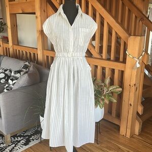 Striped Gray Skirt Set